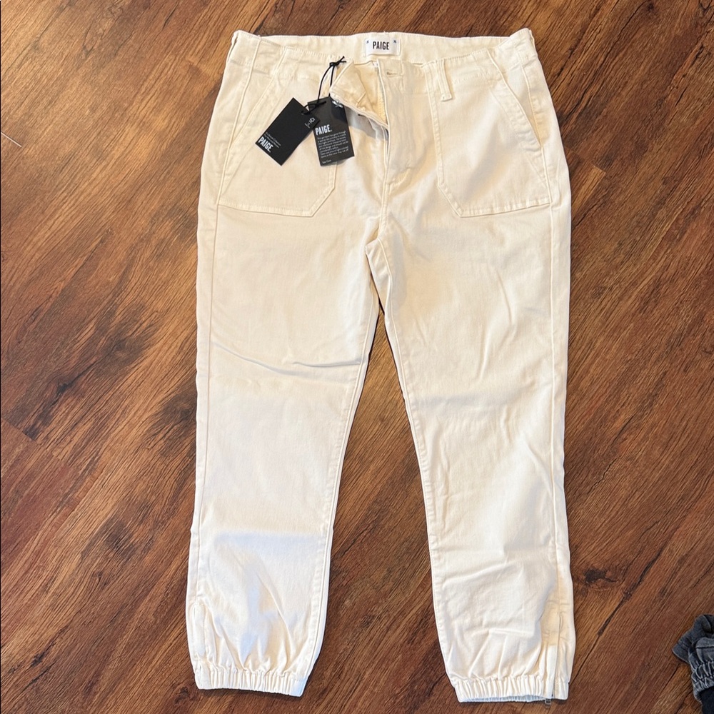PAIGE Beige Casual Joggers